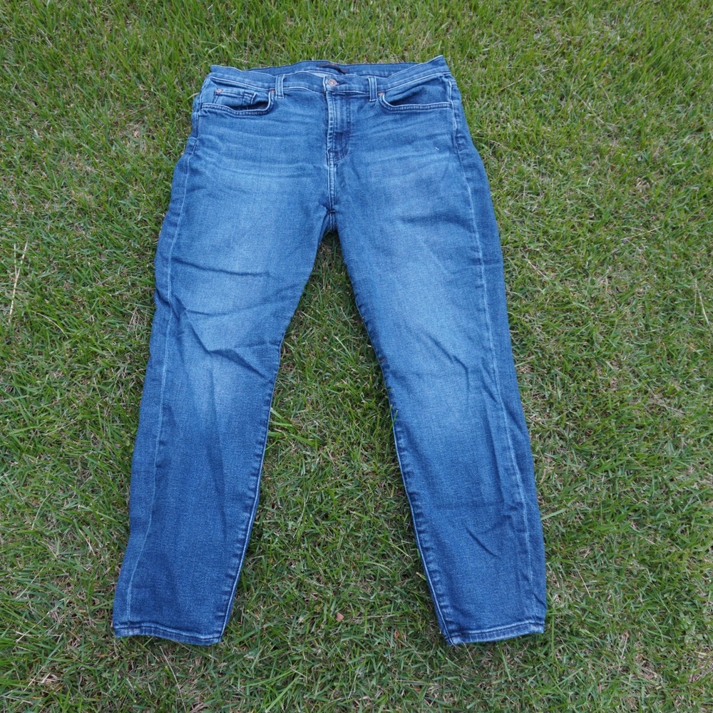 7 For All Mankind Ankle‎ Gwenevere Jeans Dark Wash Denim Comfort Stretch
